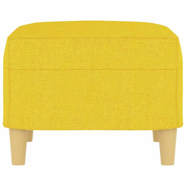 vidaXL Repose-pied Jaune clair 60x50x41 cm Tissu