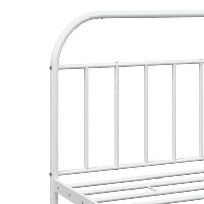 vidaXL Cadre de lit métal sans matelas et tête de lit blanc 193x203 cm