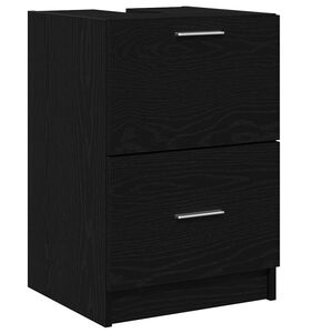 vidaXL Cabinet de salle de bain Ch&ecirc;ne noir 40 x 37 x 59 cm