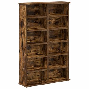 vidaXL Meuble CD Ch&ecirc;ne fum&eacute; 60 x 17 x 92 cm Bois d'ing&eacute;nierie