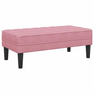 vidaXL banc avec coussin Rose 113 x 57 x 39 cm Velours