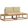vidaXL Ensemble de canap&eacute;s d'ext&eacute;rieur 2 pc Naturel