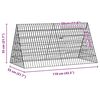 vidaXL Cage pour lapins Argent 650 x 55 x 55 cm Acier galvanisé