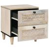 vidaXL Cabinet de chevet avec tiroir 2 pcs Beige 40 x 33 x 46 cm