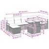 vidaXL Ensemble de canapé de jardin 8 pcs Beige Poly rotin