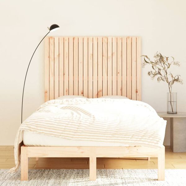 vidaXL T&ecirc;te de lit murale 127,5x3x110 cm Bois massif de pin
