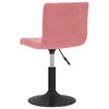vidaXL Chaise pivotante de salle &agrave; manger Rose Velours