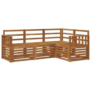 vidaXL Ensembles de canap&eacute;s 4 pcs Naturel Bois d'Acacia Massif