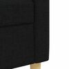vidaXL Ensemble de canap&eacute;s 2 pcs noir tissu