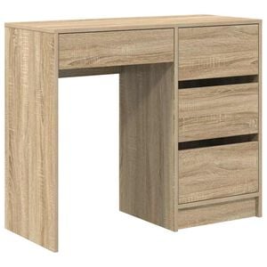 vidaXL Bureau Ch&ecirc;ne Sonoma Bois d'ing&eacute;nierie 90 x 37,5 x 75 cm