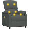 vidaXL Fauteuil de massage inclinable Gris fonc&eacute; Tissu