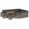 vidaXL Ensemble de canap&eacute; de jardin 13 pc 9-Nombre de places Gris