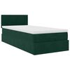 vidaXL Cadre de lit ottoman avec matelas vert fonc&eacute; 80x200 cm velours