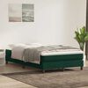 vidaXL Sommier &agrave; lattes de lit et matelas vert fonc&eacute; 120x220cm velours