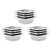 vidaXL R&eacute;cipients Gastronorm 12 pcs GN 1/6 65 mm Acier inoxydable