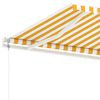 vidaXL Auvent automatique sur pied 400x300 cm Jaune et blanc