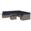 vidaXL Ensemble de canap&eacute; de jardin 11 pcs avec coussins gris
