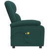 vidaXL Fauteuil &eacute;lectrique de massage Vert fonc&eacute; Tissu