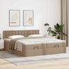 VidaXL Cadre de lit ottoman et matelas cappuccino 200x200cm similicuir