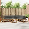 vidaXL Ensemble de canap&eacute;s d'ext&eacute;rieur 7 Pi&egrave;ce Naturel et Anthracite