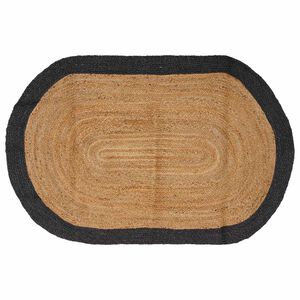 vidaXL Tapis de zone Gris fonc&eacute; 100 x 152 cm Jute