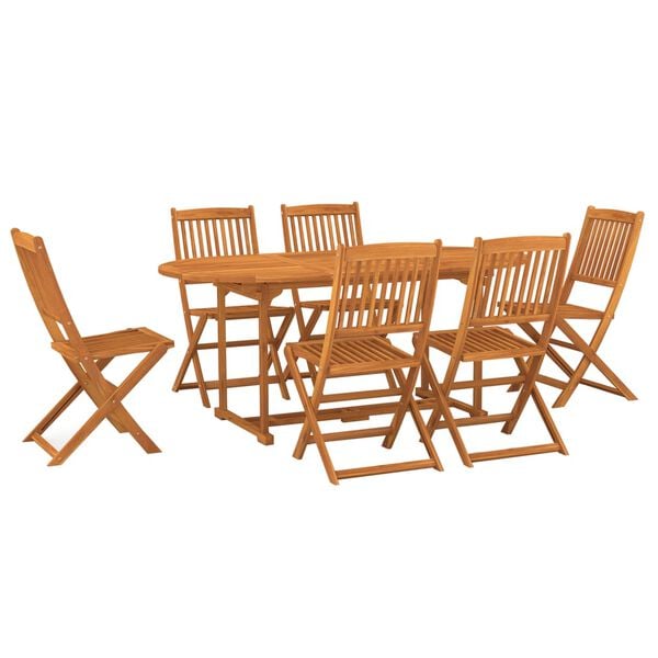 vidaXL Ensemble &agrave; manger de jardin 7 pcs bois massif d'acacia