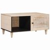 vidaXL Table basse Beige 80 x 50 x 40 cm Bois d'acacia massif