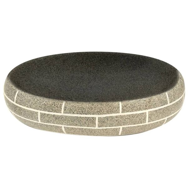 vidaXL Vasque &agrave; poser multicolore ovale 59x40x15 cm c&eacute;ramique