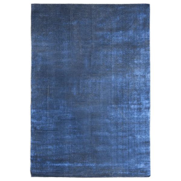 vidaXL Tapis lavable pliable Bleu marine 160x230 cm Polyester