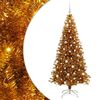 vidaXL Sapin de No&euml;l Dor&eacute; 180 cm PET