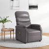 vidaXL Fauteuil de massage Gris Similicuir
