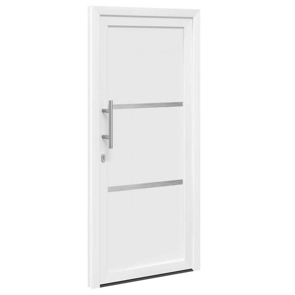 vidaXL Porte Frontale Blanc PVC