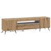 vidaXL Meuble TV LED Ch&ecirc;ne artisanal Bois d'ing&eacute;nierie