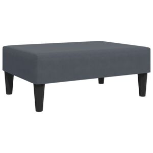 vidaXL Repose-pied gris fonc&eacute; 77x55x31 cm velours