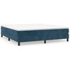vidaXL Sommier &agrave; lattes de lit et matelas Bleu fonc&eacute; 160x200cm Velours