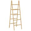 vidaXL Porte-serviette double avec 5 barreaux Bambou 50 x 160 cm