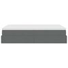 vidaXL Cadre de lit ottoman avec matelas gris foncé 120x200cm tissu
