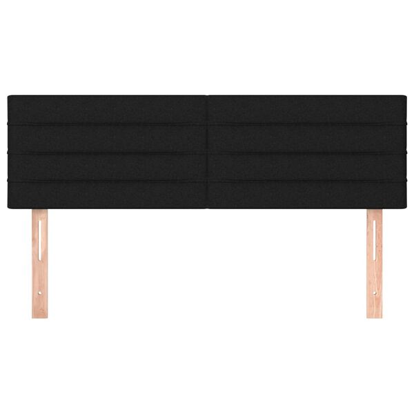 vidaXL Têtes de lit 2 pcs Noir 72x5x78/88 cm Tissu
