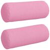 vidaXL Coussins d'accent 2 pcs Rose &Oslash; 15 x 40 cm tissu