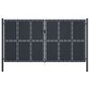 vidaXL Portail de jardin en acier 400 x 175 cm anthracite
