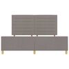 vidaXL Cadre de lit avec t&ecirc;te de lit Taupe 180 x 200 cm tissu