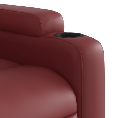 vidaXL Fauteuil de massage inclinable Rouge bordeaux Similicuir