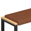 vidaXL Coussin de banc Simili cuir Marron Profondeur 35 cm