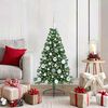 vidaXL Sapin de Noël artificiel pré-éclairé Vert 120 cm PVC