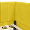 vidaXL Cadre de lit d'angle Jaune 100 cm x 200 cm Velours
