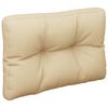 vidaXL Coussins de palette lot de 2 beige tissu