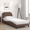 vidaXL Cadre de lit sans matelas Zadar marron 90x190 cm similicuir