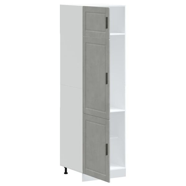 vidaXL Armoire de cuisine Porto gris b&eacute;ton bois d'ing&eacute;nierie