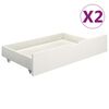 vidaXL Cadre de lit sans matelas blanc bois de pin massif 100x200 cm
