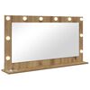 vidaXL Miroir de vanit&eacute; Ch&ecirc;ne artisanal 100 x 55 x 18 cm Rectangulaire
